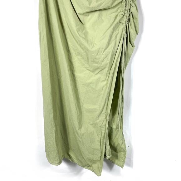 Third Form Drawn Deep Tank Maxi Dress Green Gathered Skirt Side Slit Sz 8 - Picture 8 of 13